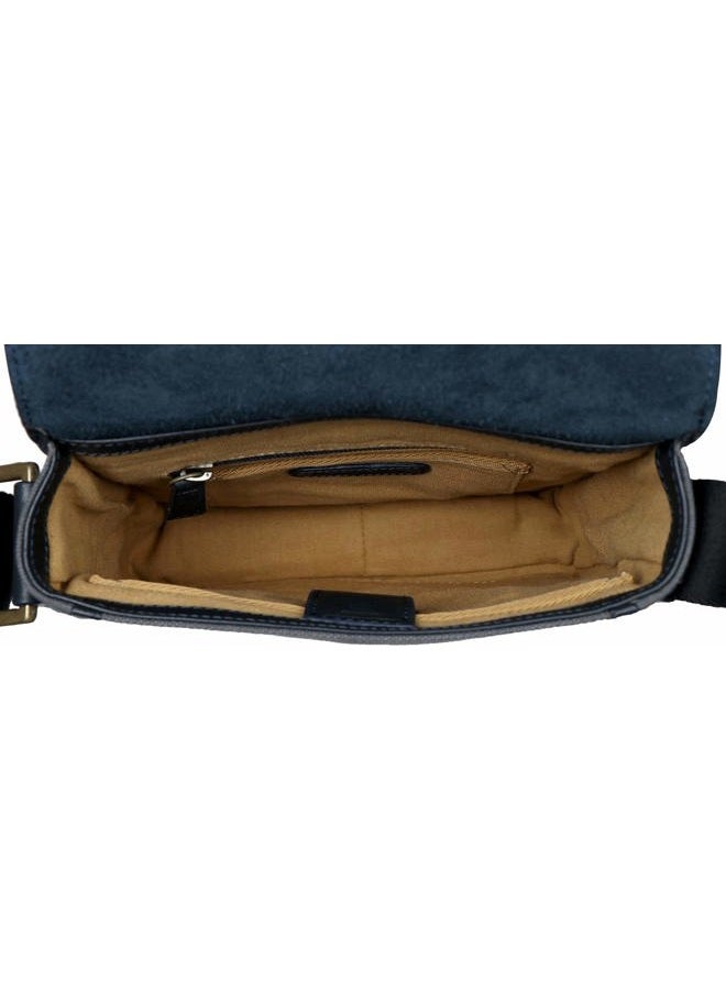 Hidesign Aiden Genuine Leather and Canvas Mini Crossbody Men/Women Messenger Bag/Travel Bag / 10.5" iPad Bag, Gray - Image 5