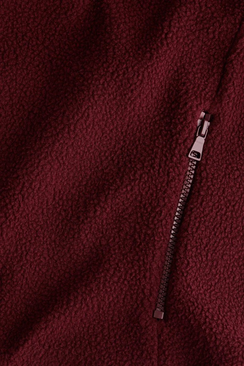 اتش اند ام سويت شيرت من نسيج تيدي بسحاب