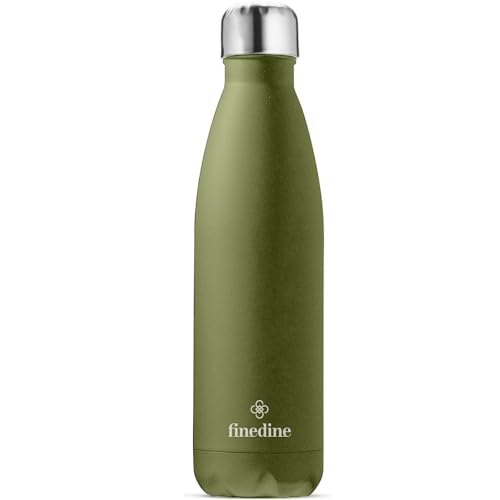 FineDine 1 LitresTriple Insulated Stainless Steel Water Bottle Upto 24 Hours Hot or Cold Drinks, Leakproof, BPA-Free, Sweatproof Thermosteel Flask-Perfect for Travel, Picnics, Office & School (Green) - Image 1