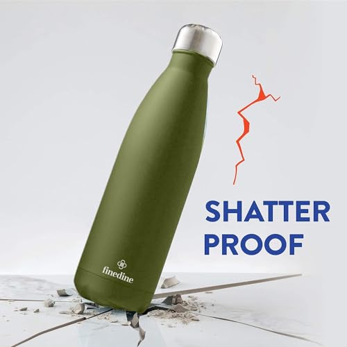 FineDine 1 LitresTriple Insulated Stainless Steel Water Bottle Upto 24 Hours Hot or Cold Drinks, Leakproof, BPA-Free, Sweatproof Thermosteel Flask-Perfect for Travel, Picnics, Office & School (Green) - Image 4