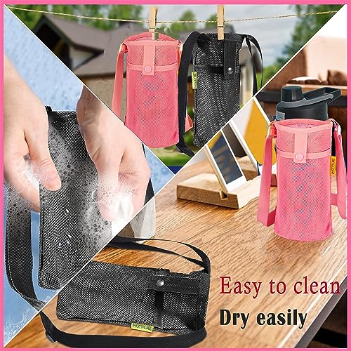 MZTUE 2-Pcs Water Bottle Carrier with Strap, Lightweight Portable Bag with Adjustable Shoulder Strap, WaterBottle Holder for Hiking, Walking, Travel, Cycling, Gym - Image 5
