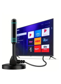 Generic Indoor TV antenna, smart TV local channel TV antenna, supports 4K 1080p, 400+mile long-distance signal enhancement antenna TV digital high-definition indoor and outdoor.  - Image 1