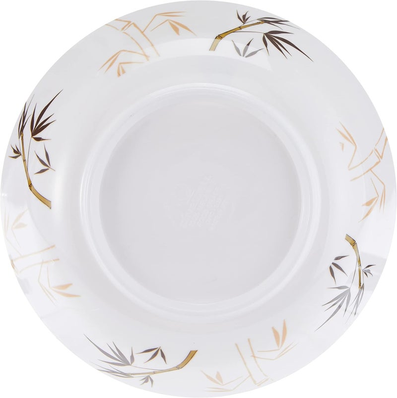 DINEWELL MELAMINE GREEN BAMBOO SERVING BOWL, 21 CM, WHITE, DWC2081GB, 1 PC - Image 3