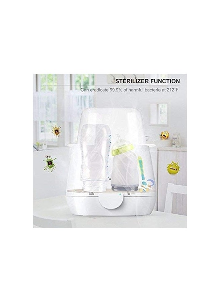 Real Bubee - Multifunctional Baby Double Bottle Warmer, Milk Warmer Steam Sterilizer & Baby Food Heater, 3-in-1 with Evenly Warming Breast Milk or Formula, Accurate Temperature Control Baby Feeding - Image 1