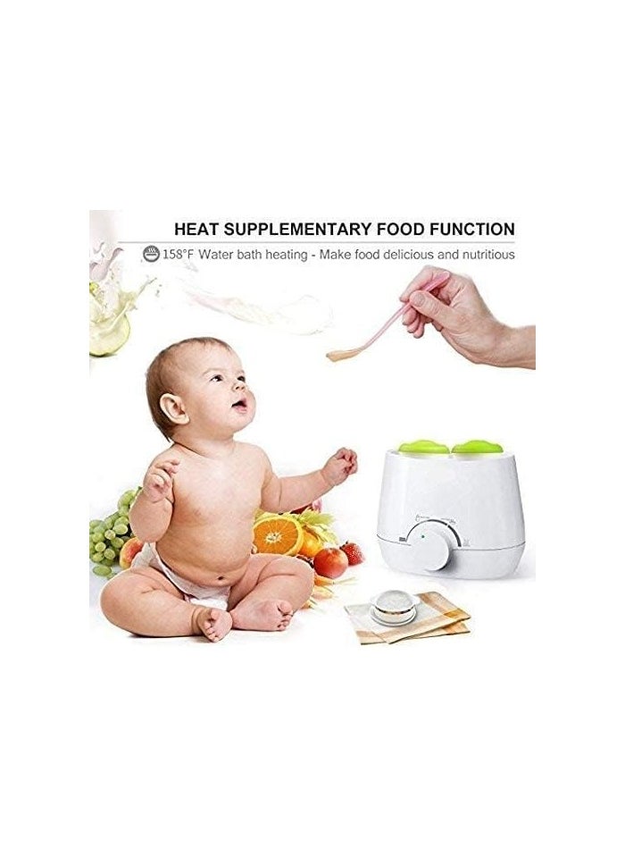 Real Bubee - Multifunctional Baby Double Bottle Warmer, Milk Warmer Steam Sterilizer & Baby Food Heater, 3-in-1 with Evenly Warming Breast Milk or Formula, Accurate Temperature Control Baby Feeding - Image 1