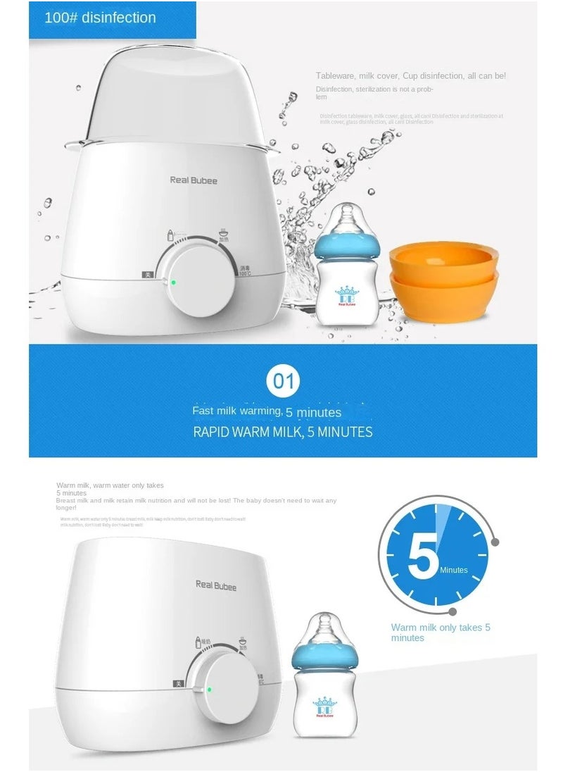 Real Bubee - Multifunctional Baby Double Bottle Warmer, Milk Warmer Steam Sterilizer & Baby Food Heater, 3-in-1 with Evenly Warming Breast Milk or Formula, Accurate Temperature Control Baby Feeding - Image 1