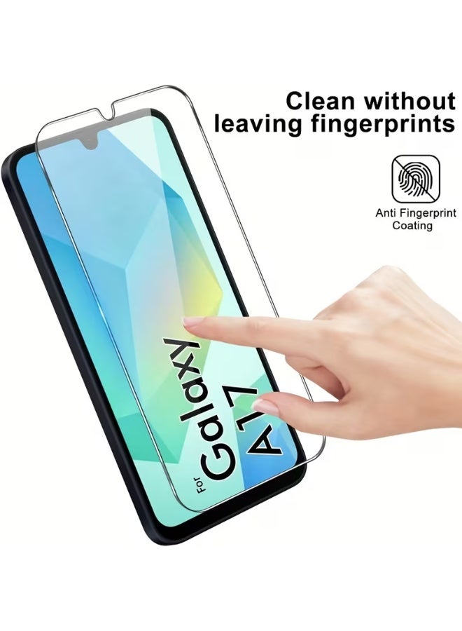 YoYoTech Samsung A17 Shockproof Clear Case with 2Pack Tempered Glass Screen Protector Edge to Edge Full Screen Coverage,Samsung Galaxy A17 5G 2025 Bumper Cover. - Image 5