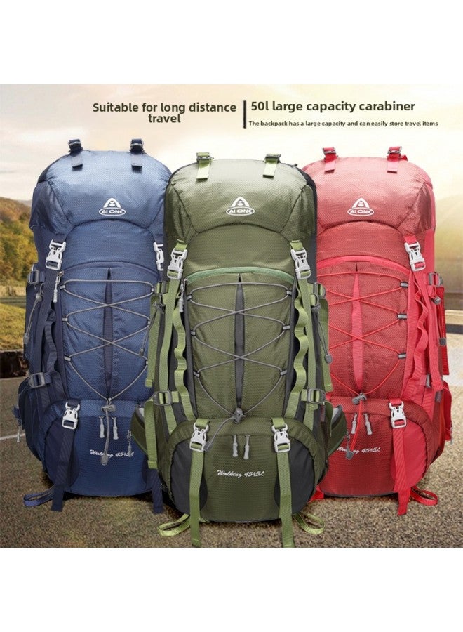 Generic Ai Wang 50L Ultra Light Suspension Outdoor Hiking Mountaineering Bag Leisure Backpack Multifunctional Sports Backpack-Color:Red-Capacity:50L - Image 2