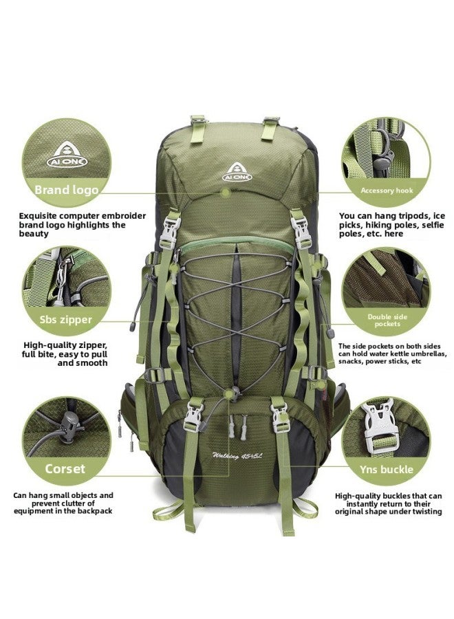 Generic Ai Wang 50L Ultra Light Suspension Outdoor Hiking Mountaineering Bag Leisure Backpack Multifunctional Sports Backpack-Color:Red-Capacity:50L - Image 3