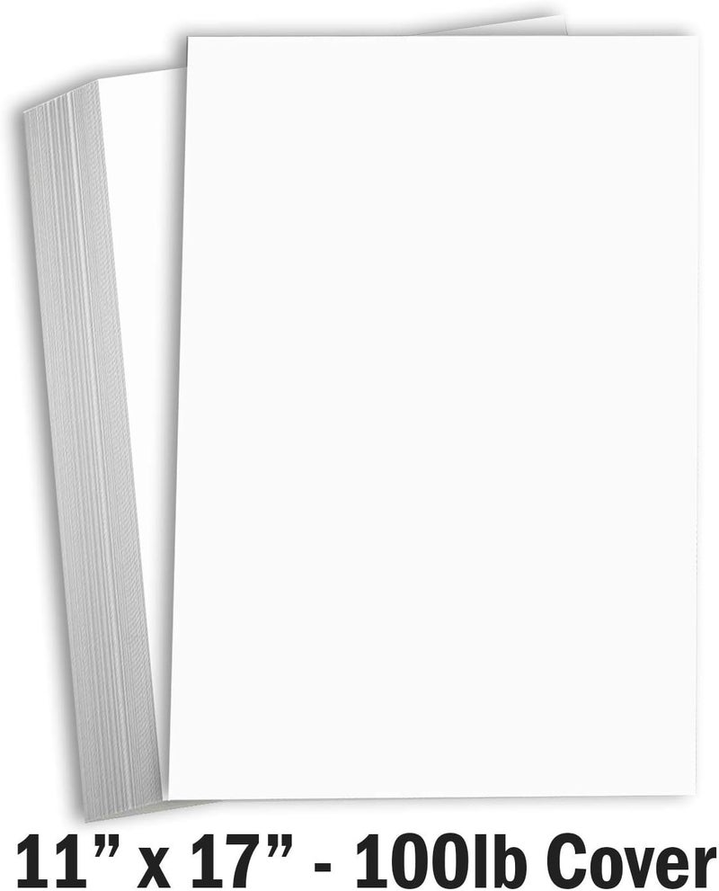 Hamilco White Cardstock Thick 11x17 Paper - Heavy Weight 100 lb Cover Card Stock 50 Pack - Image 2