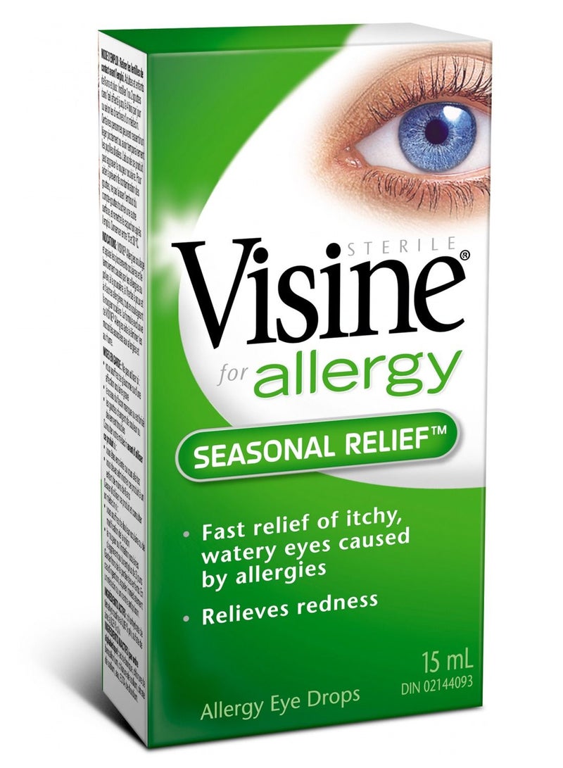 Visine Redeye Advance Allergy Cool Eye Drops, 15 ml - Image 1