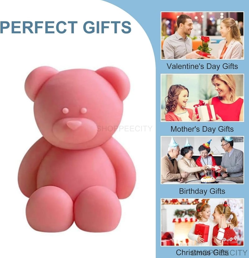 Shoppeecity Bear Shape Candle Mold I 3D Teddy Bear Silicone Epoxy Casting Mould I for DIY Handmade Ornament Cake Dcor Aromatherapy Soap Resin Art Craft Making Home Dcor Birthday Gift Valentines Day Gift Large - Image 4