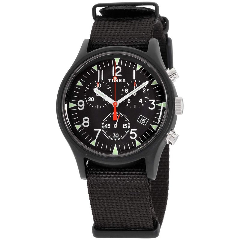 Timex Men's TW2R67700 MK1 Aluminum Chrono 40mm Black Fabric Strap Watch - Image 5