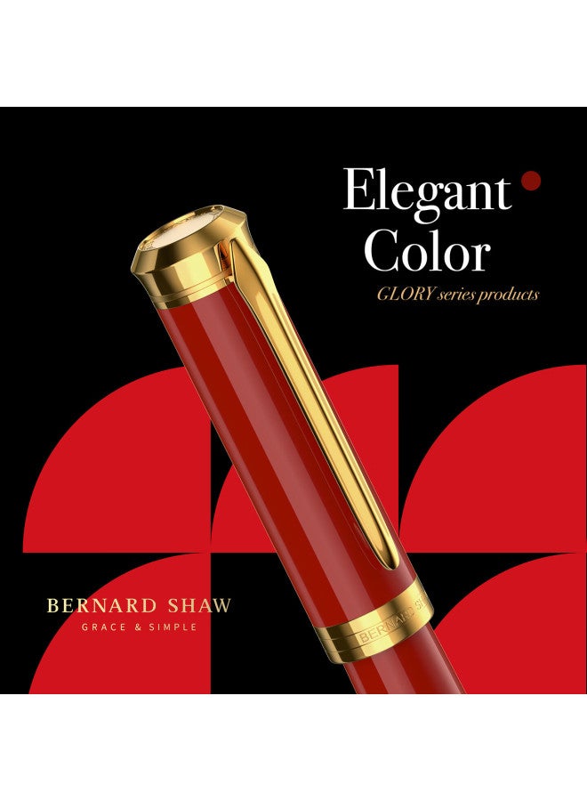 Bernard Shaw Glory Luxury Karas Red Ballpoint Pen Single Gift Box High-end Business Office Signature Pen Adult Birthday Gift - Image 3