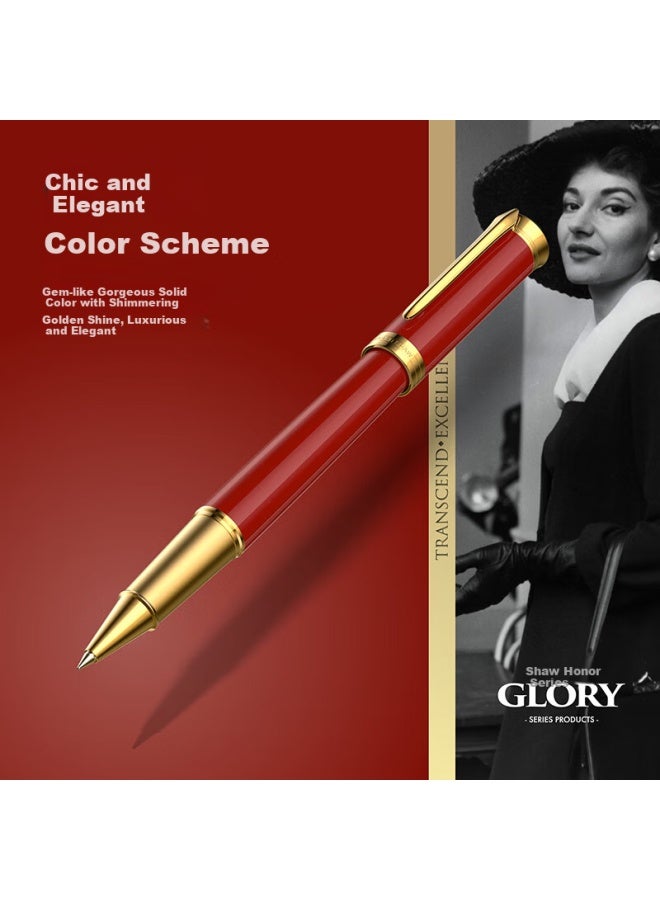 Bernard Shaw Glory Luxury Karas Red Ballpoint Pen Single Gift Box High-end Business Office Signature Pen Adult Birthday Gift - Image 5