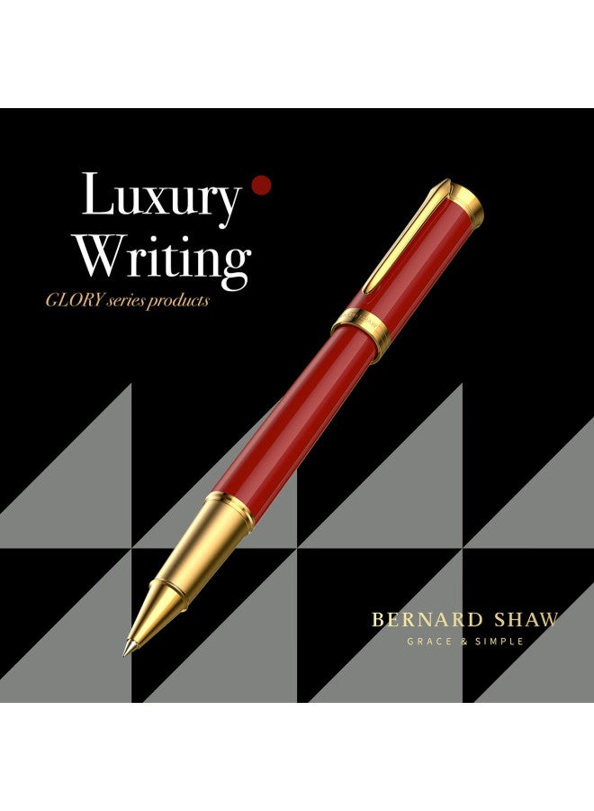 Bernard Shaw Glory Luxury Karas Red Ballpoint Pen Single Gift Box High-end Business Office Signature Pen Adult Birthday Gift - Image 1