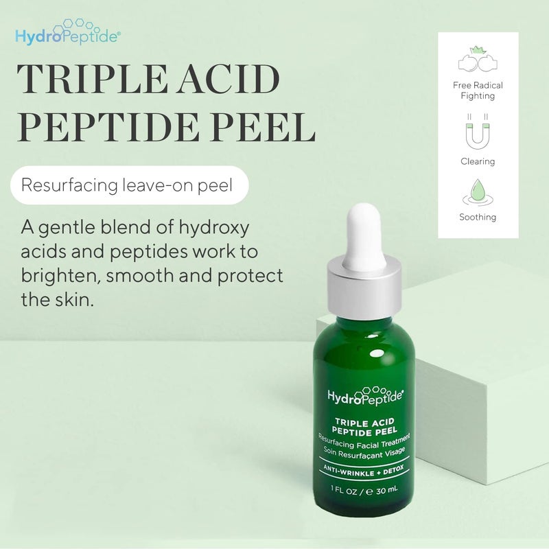 Hydropeptide Triple Acid Peptide Peel Resurfacing Peptide Exfoliation Hydroxy Treatment, 1 Ounce (packaging may vary) - Image 2