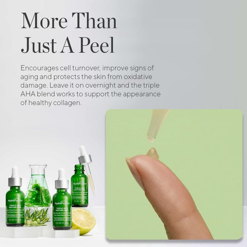 Hydropeptide Triple Acid Peptide Peel Resurfacing Peptide Exfoliation Hydroxy Treatment, 1 Ounce (packaging may vary) - Image 3