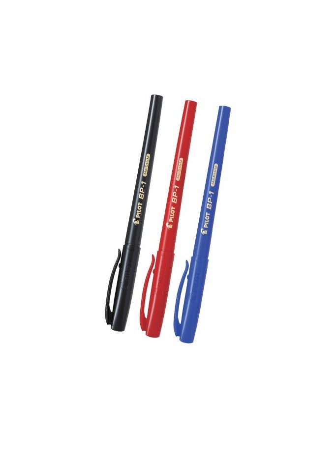 PILOT Set of 3 Pilot Ballpoint Pens - Blue -Black & Red  - Image 3