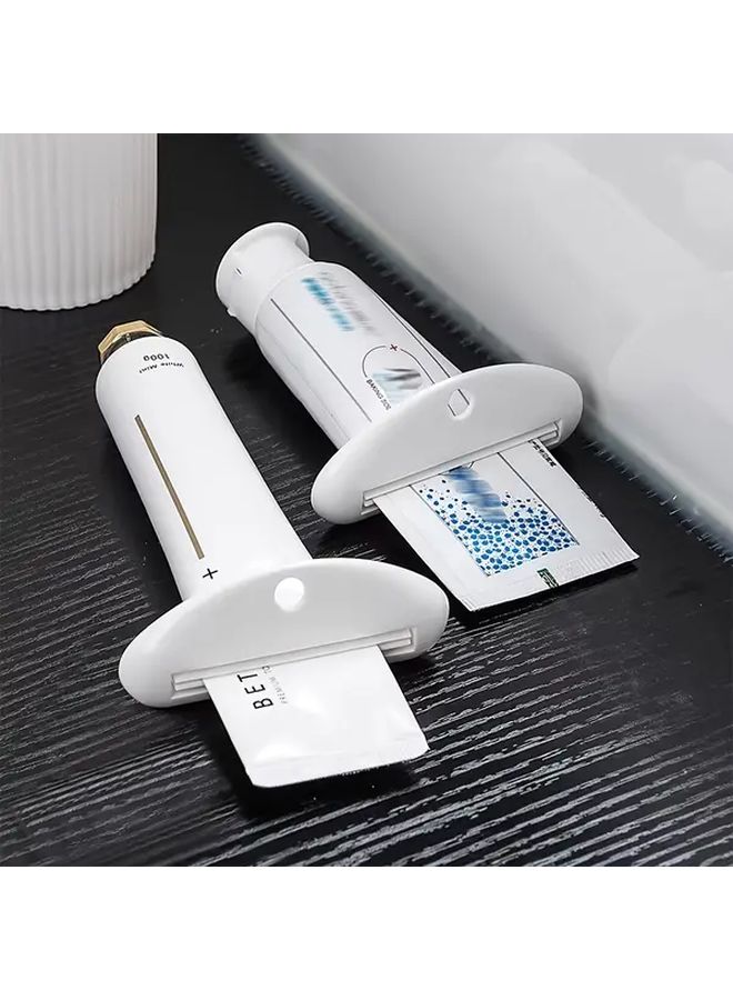 White Manual Handheld Tube Squeezer One Hand Operation for Toothpaste Cream Gel - Image 1