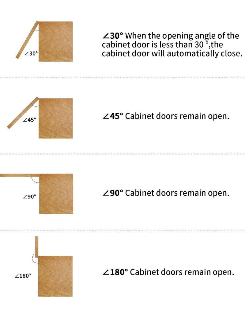 general 3/8 Inch Inset Cabinet Hinges, 2 Pack Self Closing Flush Face Mount Hinges with Door Bumper, Variable Decorative Hardware for Bathroom, Furniture, Kitchen Cabinet Doors, Matte Black - Image 5