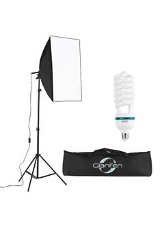 Glanfen Photography Softbox Lighting Kit with 135W Bulb Softbox and Carry bag  - Image 1