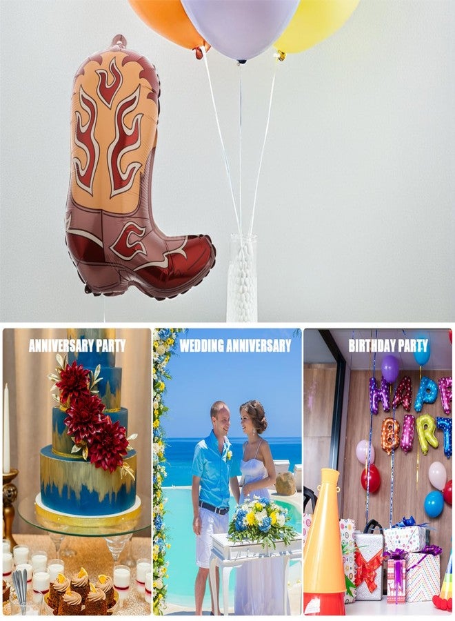 سوبفوكس بالونات أحذية رعاة البقر الغربية من SUPVOX - 6 قطع زينة قابلة للنفخ لحفلات أعياد الميلاد، هدايا مميزة لحفلات ذات طابع غربي - Image 5