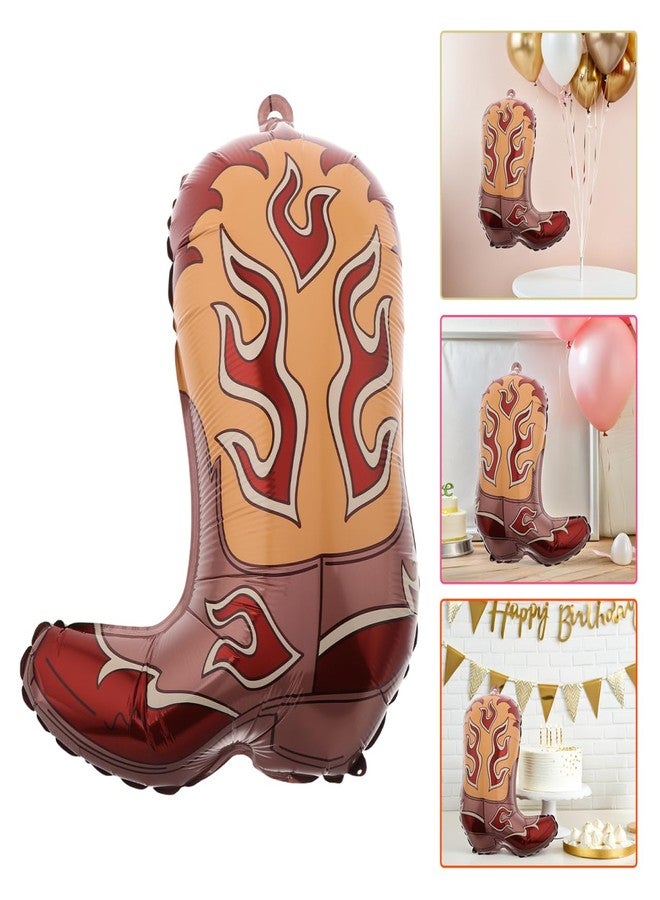 سوبفوكس بالونات أحذية رعاة البقر الغربية من SUPVOX - 6 قطع زينة قابلة للنفخ لحفلات أعياد الميلاد، هدايا مميزة لحفلات ذات طابع غربي - Image 2