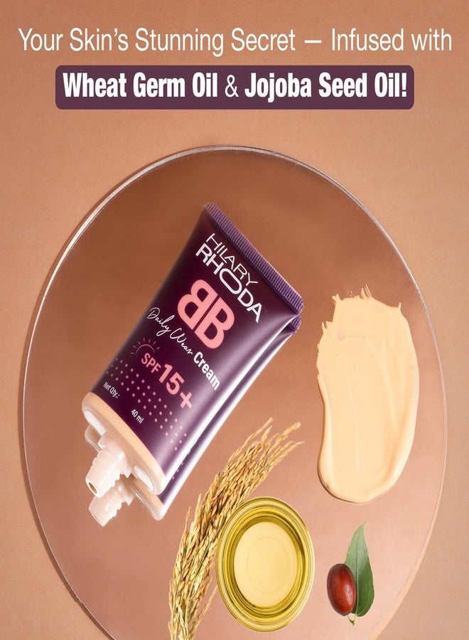 Hilary Rhoda BB Cream with SPF 15 | Infused with Wheat Germ Oil & Jojoba Seed Oil | Weightless Formula | Hides Blemishes, Dark Spots & Pigmentation - 40ml (Golden Beige - Shade 4) - Image 4
