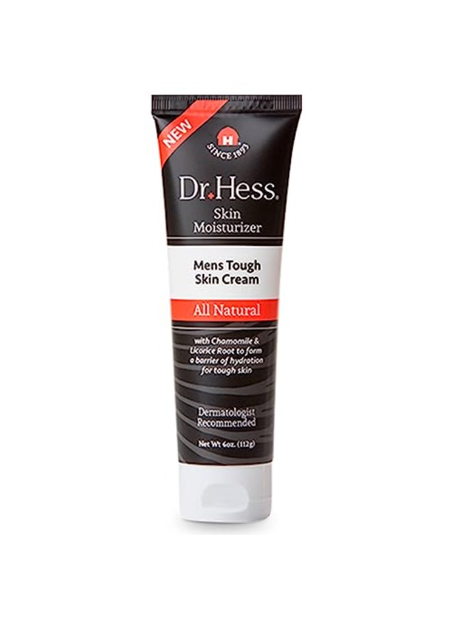 Dr Hess Mens Moisturizer All Natural Tough Skin Cream with Lanolin Beeswax Licorice Root Chamomile Hand Body Lotion to Care for Dry Damaged Skin Paraben Sulfate BPA Phthalate Free 4oz - Image 1