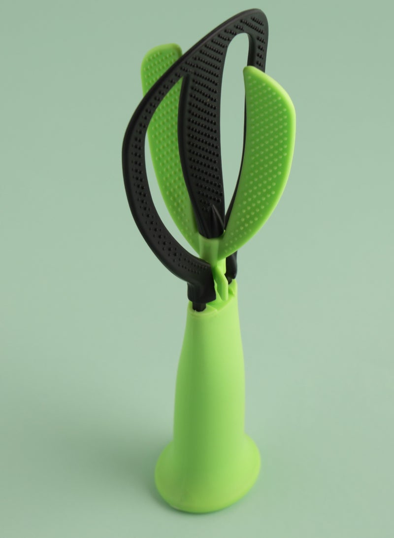 Royalford Multifunctional Spoon, High-Quality Polymer Spoon, RF10519 | Can Be Use as Rice Washing Tool, Serving Spoon, Egg Beater & Blender | Dishwasher-Safe | Ergonomic Design Green - Image 1