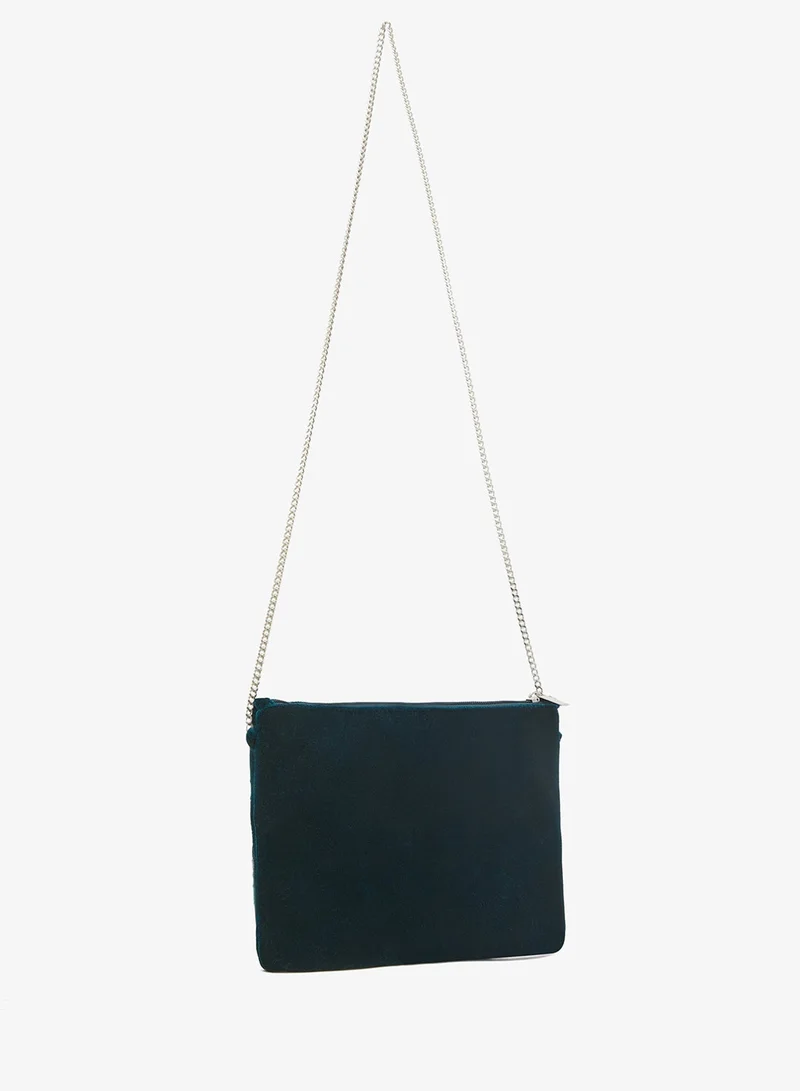 Ginger Boutique Blue Embroidered Beach Inspired Pouch for Women | Best Price UAE