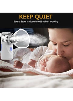 OMAKSS Handheld Mesh Nebulizer Automatic Inhalators for Adults and Children Mini Ultrasonic Humidifier for Home and Travel Use Mesh Inhalators with Masks and Mouthpieces  - Image 5