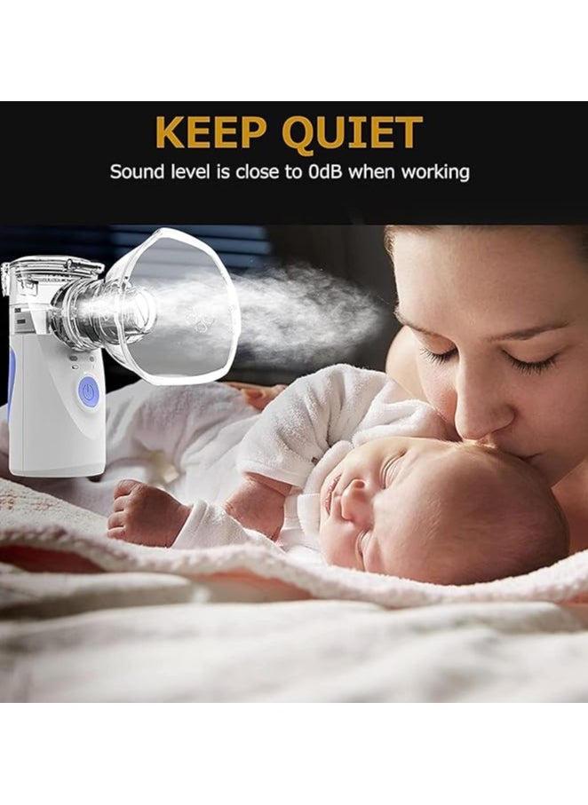 OMAKSS - Handheld Mesh Nebulizer Automatic Inhalators for Adults and Children Mini Ultrasonic Humidifier for Home and Travel Use Mesh Inhalators with Masks and Mouthpieces - Image 1