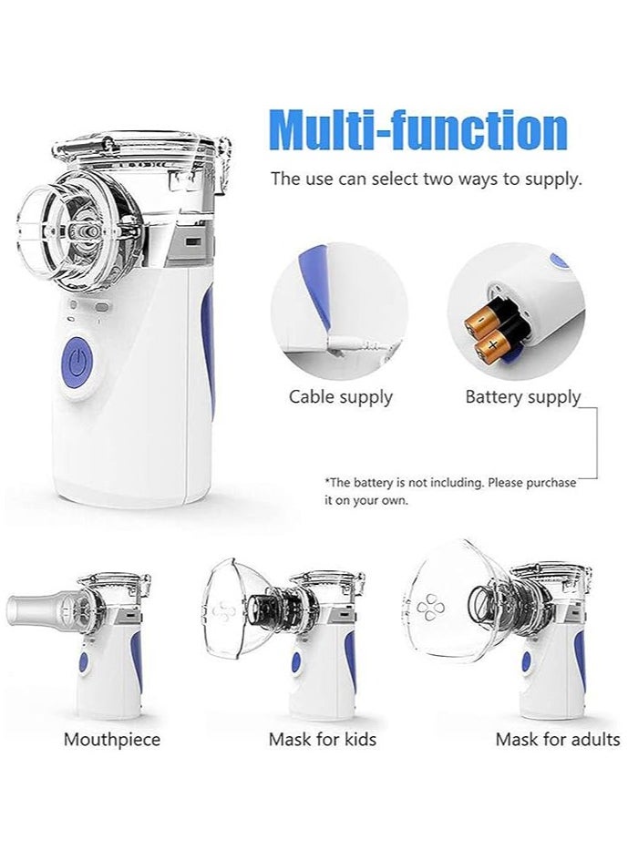 OMAKSS - Handheld Mesh Nebulizer Automatic Inhalators for Adults and Children Mini Ultrasonic Humidifier for Home and Travel Use Mesh Inhalators with Masks and Mouthpieces - Image 1