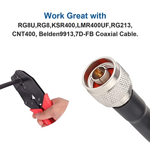 XRDS -RF 10 Pack N Male Crimp Connector 50 ohm N Male Plug Rf Crimp Connector for LMR400 Belden 9913 RG8 - Image 3