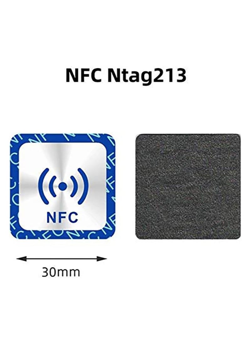 Rubik NFC 213 Tag, Anti Metal Ntag 213 Self-adhesive Stickers Universal Label RFID Key Token Tags Support 13.56mhz RFID and NFC IC (30 Tags)  - Image 2