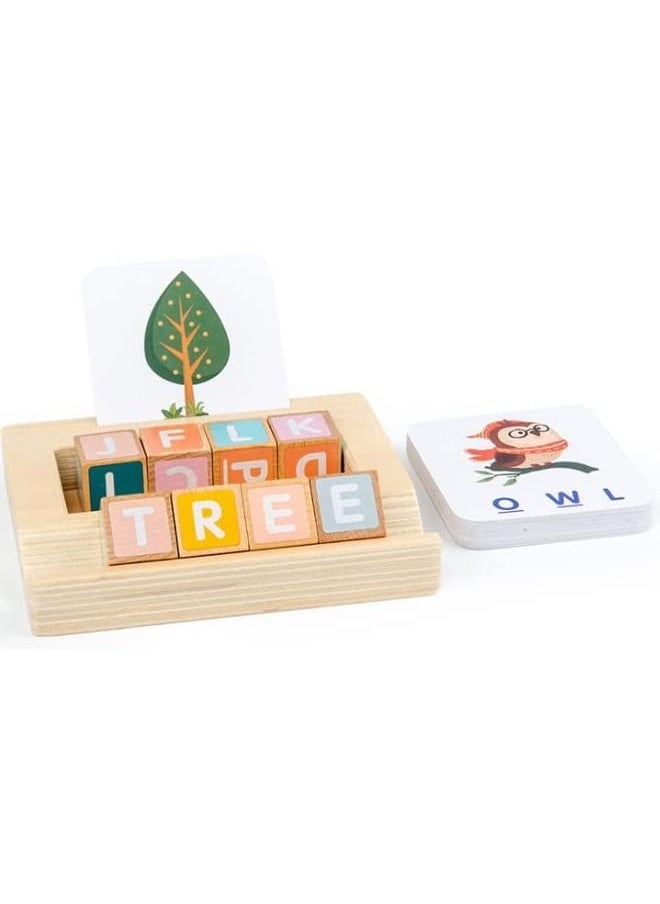 Cordova Educational Wooden ABC Cubes Alphabet Blocks English Word Spelling Game  - Image 2