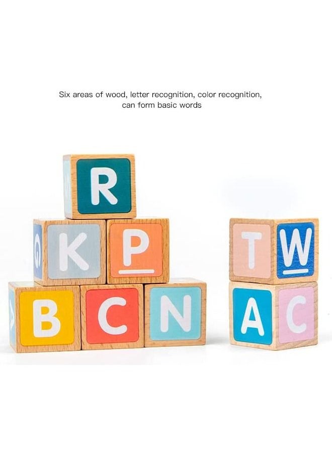 Cordova Educational Wooden ABC Cubes Alphabet Blocks English Word Spelling Game  - Image 3
