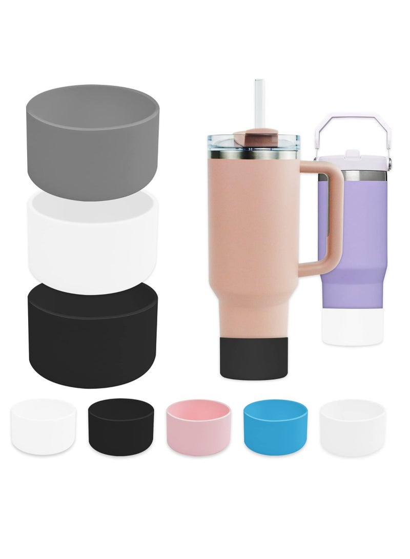 Meetion 3pcs Silicone Boot for Stanley 40 oz Quencher Tumbler,Silicone Cups Sleeve for Stanley IceFlow 20oz 30oz,Stanley Cup Accessories, Protective Cover for Water Bottle Bottom - Image 1