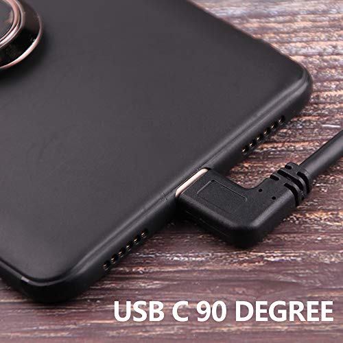 Oxsubor USB C 90 Degree Right Angle Cable Extension USB 3.0 Type c Cable Left & Right Angle Male (20CM,8IN)(2 Pack) (Type c Cable Left and Right) - Image 3