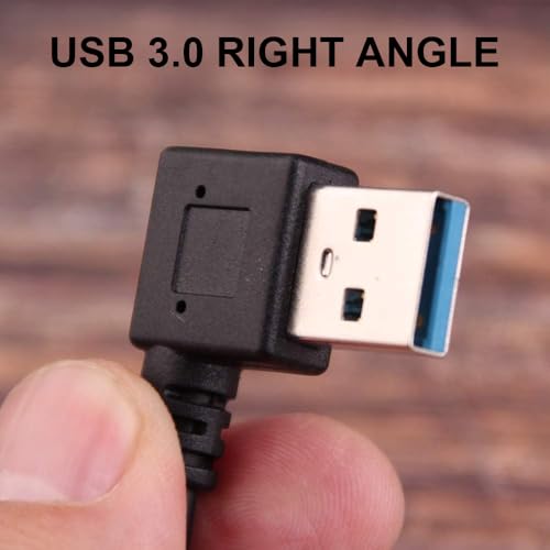 Oxsubor USB C 90 Degree Right Angle Cable Extension USB 3.0 Type c Cable Left & Right Angle Male (20CM,8IN)(2 Pack) (Type c Cable Left and Right) - Image 5