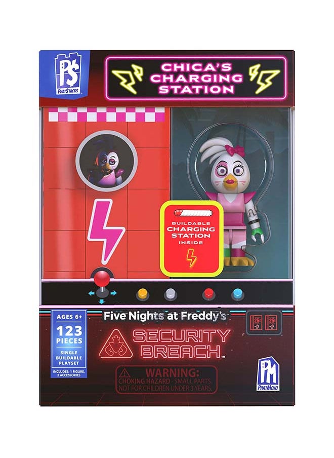 Five Nights at Freddy's Five Nights at Freddy's Security Breach Chica's Charging Station Playset (123 Pieces)  - Image 1