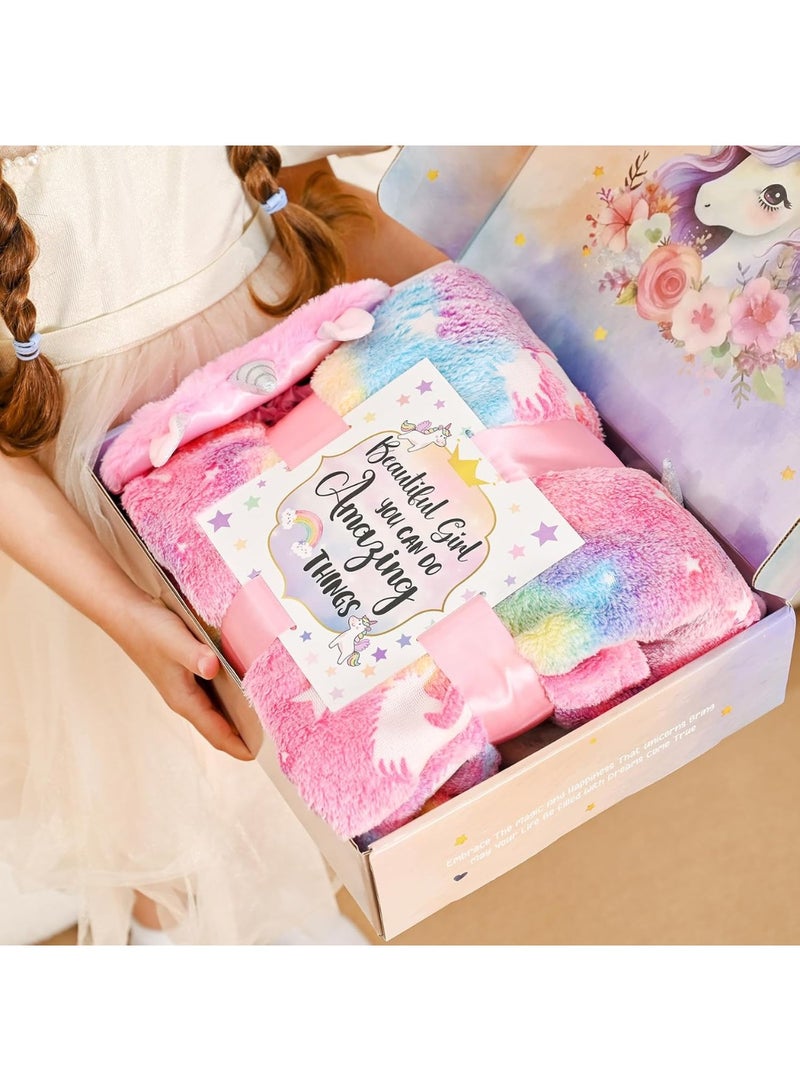 ليموس مجموعة هدايا يونيكورن للبنات، هدايا أعياد الميلاد، صندوق هدايا رمضان، هدايا العودة إلى المدرسة، هدايا التخرج، وألعاب للبنات من سن 3 إلى 18 عامًا، مواد مجمعة باللون الوردي - Image 4