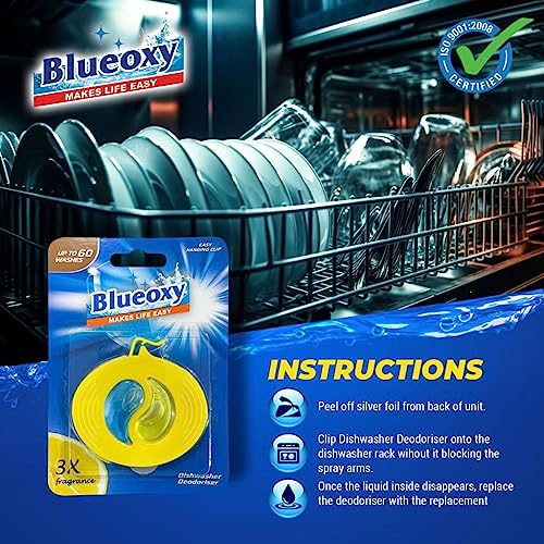 BLUEOXY Citrus & Ocean Blue Dishwasher Freshener | Dishwasher Odour Remover | Lasts Up to 60 Cycles | Odour Eliminate | Fragrance Supervise innovation | QTY 2 - Image 3