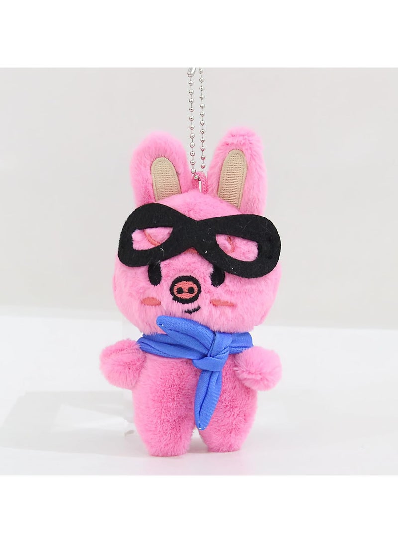 Loquat Stray Kids Pilot Plush Toy Kpop Skzoo Toy Fan Meeting Doll with Aviator Sunglasses SKZ Plush Animal Doll with Beanie 3.9 Inches - Image 4