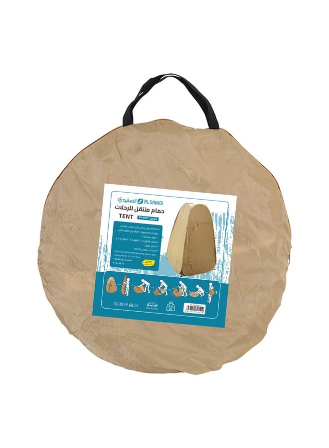 السنيدي، حمام متنقل للرحلات والمخيمات، دورة مياه البر، رملي، مقاس 120*120*190 سم - Image 4