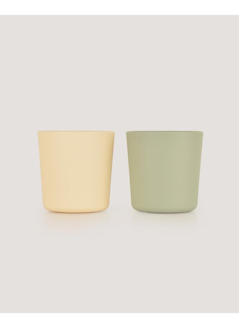Let's Be Child Set of 2 Mini Glasses Sage Green-Vanillia  - Image 1