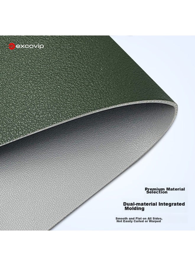 Exco Green And Gray Double-sided Leather Mouse Pad, Large Size, Waterproof Leather Gaming Hard Desk Pad For Laptop And Office Use, 0147 - Image 4
