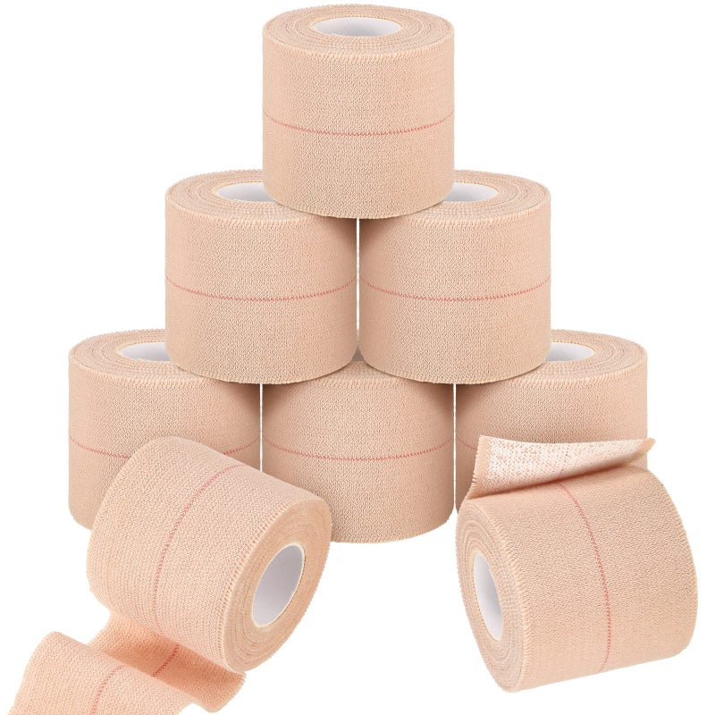 Tondiamo 8 Rolls Elastic Adhesive Bandage Tape Medical Bandage Wrap Athletic Sports Tape Flexible Stretch Skin Bandages Strips for Ankle, Knee, Wrist Sprains Animal Pets(2 Inch X 5 Yard) - Image 1